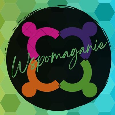 Kolorowe logo cyklu spotkań z napisem Wspomaganie.